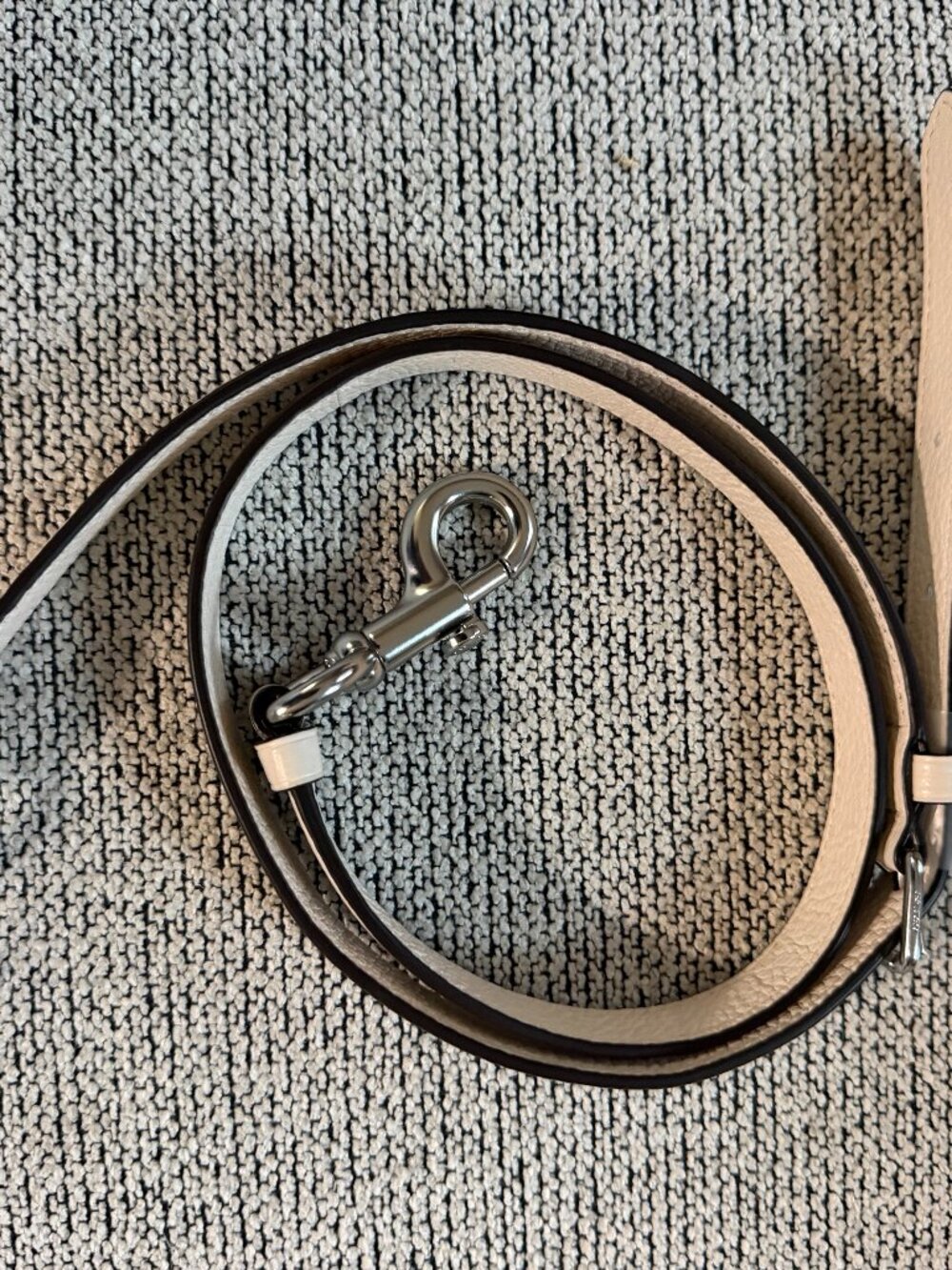 Coach Bag Strap Chalk White Leather Strap w/silver Hardware..Strap Only
